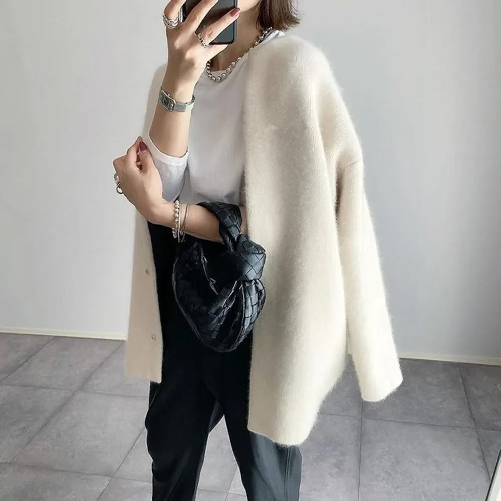 Abrigo cardigan Cachemira
